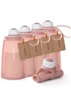 اشتري Reusable Silicone Breast Milk Bags, For Breastfeeding Saver With Leakproof, Freezer Storing Pouches, BPA Free في الامارات