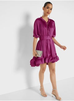 اشتري Pleated Tiered Dress في الامارات