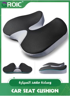 Buy Wedge Car Seat Cushion for Driving,Seat Cushion with Memory Foam for Enhanced Breathability & Support,Car Cushions for Hip Pain Relief,Sciatica Pain Relief Pillow,Tailbone Pain Relief Cushion in UAE