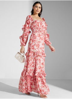 اشتري Bardot Floral Ruffle Dress في الامارات