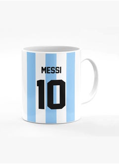 Buy Designer Printed Coffee Mug with Heavy Duty Handle 11oz Ceramic Personalised Gift Mugs Cup [Microwave Safe & Dishwasher Proof] -Football Team - Argentina Player Name - Messi in UAE