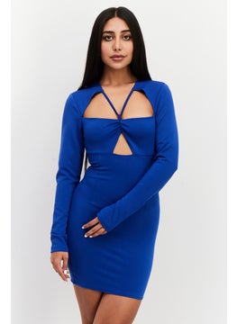 اشتري Women Plain Mini Dresses, Blue في الامارات