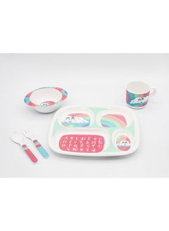 Buy Kids 5 pieces Melamine Set Rainbow Sky  K8 in Egypt