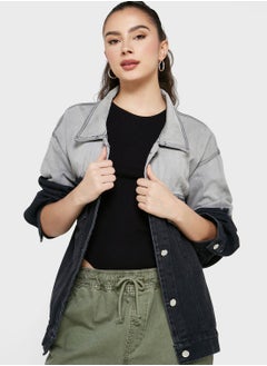 Buy Colorblock Denim Jacket in UAE