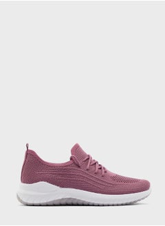 Buy Knitted Lace Up Comfort Sneakers in UAE