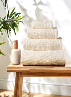 Buy Cotton Towel - model: Waffle - color: Cream- 100% Cotton. in Egypt