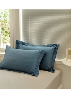 Buy Set of 2 Luxury Satin Pillowcases, 100 Count 100% Long Staple Cotton Pillowcases (51*76cm) in Saudi Arabia