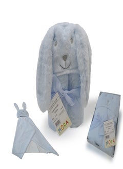 اشتري Mora Blanket -Pompon Rabbit 75*95 blue في مصر