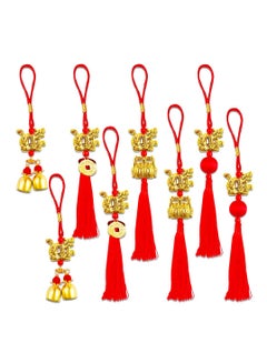 Buy 8 Pieces Chinese New Year Lucky Coins Charms Chinese Feng Shui Coins 2024, Lunar New Year Dragon Charms Decorations, Chinese Knot Tassels Decor for New Year Wealth Good Luck Home Hanging Ornaments in Saudi Arabia