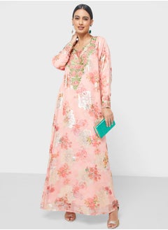 اشتري Floral Printed Jalabiya في الامارات