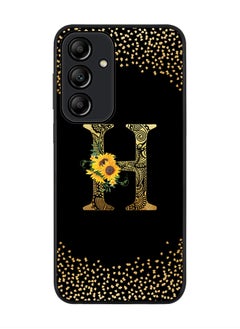 اشتري Rugged Black Edge Case for Samsung Galaxy A55 Case Cover- Custom Monogram Initial Letter Mandala Floral Pattern Alphabet - H(Black) في الامارات