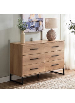 اشتري Urban 6-Drawer Master Dresser | Dressing Table | Vanity Table | Makeup Table without Mirror Brown 39.6 x 78 x 119 cm في الامارات