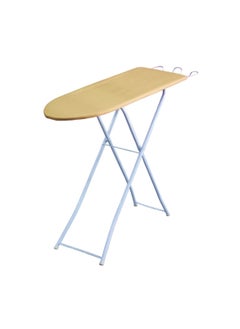 اشتري Clean and Care Ironing Board Size A 110cm x 30cm Strong Board 4 Adjustable Heights Iron Durable Stand High Quality Cushion Foldable Space saving Black Checked في الامارات