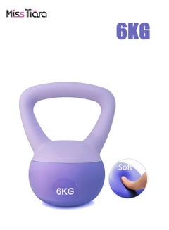 اشتري PVC Soft Kettlebell Weights Strength Training Kettlebells for Weightlifting and Core Training - 6KG في الامارات