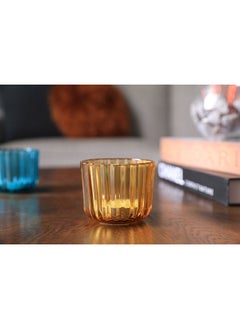 اشتري Marrakech Glass T Light Holder D8x6Cm Yellow في الامارات