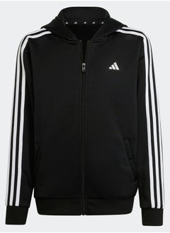 اشتري Train Essentials Aeroready 3-Stripes Regular-Fit Full-Zip Hoodie في مصر