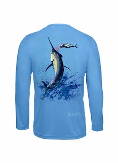 اشتري Bob Marlin Performance Shirt Bazaruto Blue-Medium في الامارات