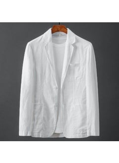 اشتري Slim Fit Casual Lightweight Jacket White في السعودية