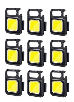 Buy Portable Mini LED Work Light Magnet Adsorption 500mah Auto Repair Lamp Pendant Light Keychain Design Multifunctional LED Light Pack of 9 in UAE