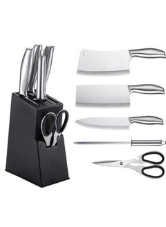 Buy 6-Piece Knife Set With Stand And Scissors in Saudi Arabia