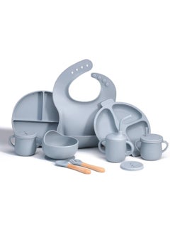 Buy Pack Of 6 Silicone Baby Feeding Tableware For Infant Non-Slip Safe And Healthy in Saudi Arabia