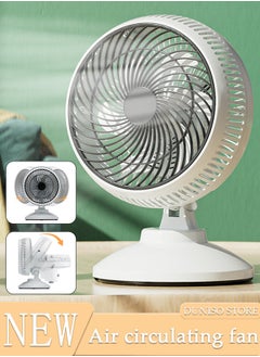 Buy Table Air Circulator Fan Mini Personal 2 Speeds Portable Table Fan 90° Adjustable Tilt Desk Fan with Hook Wall Mounted Fan for Whole Room Home Bedroom Office in UAE