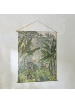 Buy Volga Linen Fir Wood Tropical Tapestry Wall Hanging 125 x 145 x 2.5 cm in UAE