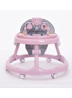 Buy Baby Walker, Anti-Rollover Walker Music and Phone Stand, Folding Walker for Babies 6-20 Months(Pink) in Saudi Arabia