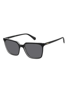 Buy Women's Polarized Rectangular Shape  Sunglasses Pld 4163/S Grey 44 - Lens Size: 44 Mm - Black Cry in UAE