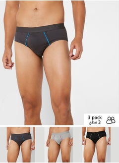 Buy 3 Pack Hunk Brief With Antibacterial Finish in UAE