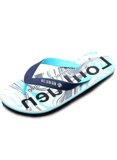 Buy Men's Flip-flops Rubber Non Slip Clip Foot Sandal Blue in Saudi Arabia