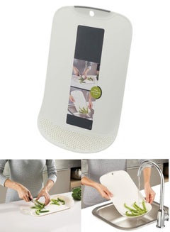 Buy Chopping board with strainer 2 in 1 multi-function plastic cutting board in Egypt