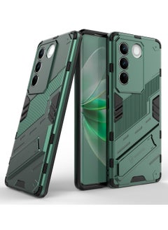 Buy GOLDEN MASK Compatible With Vivo V27 Punk Case Anti Protection (Green) in Egypt