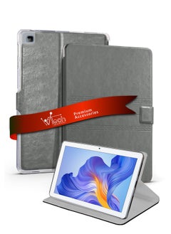 Buy PU Leather Antique Texture Magnetic Closure Flip Case Cover For Honor Pad X8 Lite 2022 9.7 Inch Grey in Saudi Arabia