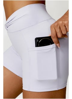 Buy KAWN YOGA Womens High Waist Contour Seamless Workout Sport Yoga Shorts Tummy Control With Pockets in UAE