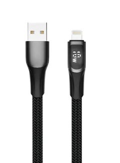 Buy 1.2m Fast Charging and Data Transmission USB to Lightning Cable with Digital Display in UAE