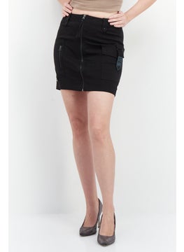 اشتري Women Plain Mini Skirt, Black في الامارات