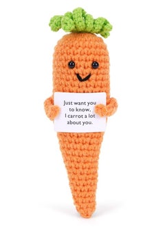 اشتري Funny Knitted Positive Carrot Dolls, Funny Crochet Toys with Encouragement Card, Pocket Hug Worry Doll, Valentines Day Decorations for Bedroom Home Office (Carrot) في السعودية