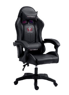 Buy Gaming Chair, Ergonomic Office Chair, Adjustable Swivel Leather Desk Chair, Reclining High Back Computer Chair with Lumbar Support and Headrest, Racing Style Video Gamer Chair（Black) in UAE