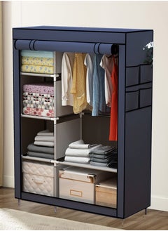 Buy Portable Wardrobe Clothes Storage Organizer Fabric Wardrobe For Clothing in Saudi Arabia