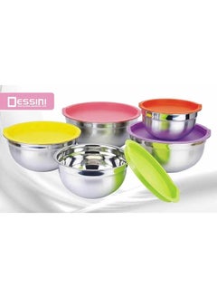 اشتري Dessini 5-Piece Salad Bowl With Cover  Multicolor في الامارات