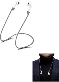 Buy 1pc Soft Silicone Anti-Lost Rope for Wireless Bluetooth Earphone Neck Strap Cord - Grey in Egypt