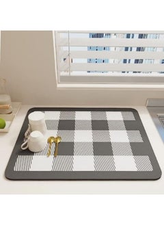 Buy Dish Drying Mat for Kitchen Counter 20" x 16" inch Absorbent Reversible Microfiber Dish Mat in UAE