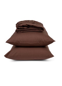 Buy Fitted Sheet Set Brown 180x200 in Egypt