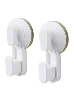 Buy Hook With Suction Cup  Max. Load/Hook: 2 Kg Package 2 Pack White in Egypt