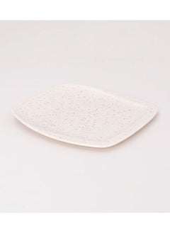 Buy Bright Designs Melamine Square Dinner Plate Set of 6 
  (L 26cm W 26cm) Creamy with brown in Egypt