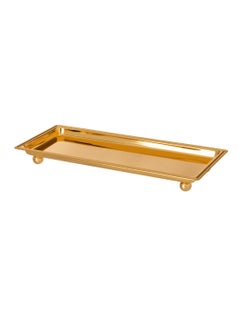 Buy Metal serving tray with legs and a beautiful multi-use design. Sizes: 27 cm * 12 cm in Saudi Arabia