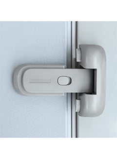 Buy Refrigerator Fridge Freezer Door Lock for Kids, Child Proof Refrigerator Latch Lock to Keep Door Closed, No Tools Required and Easy Installation (Grey) in UAE