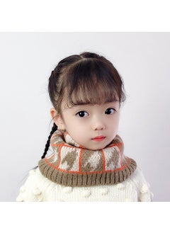 اشتري Kids Winter Knit Scarf Plaid Warm Neck GaiterHoundstooth Camel Houndstooth Camel في الامارات