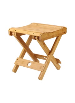 Buy Folding Stool Natural Bamboo Chair Stool for Shaving Foot Rest Shower Picnic Fishing in Saudi Arabia